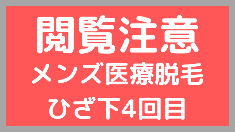 メンズ医療脱毛ひざ下4